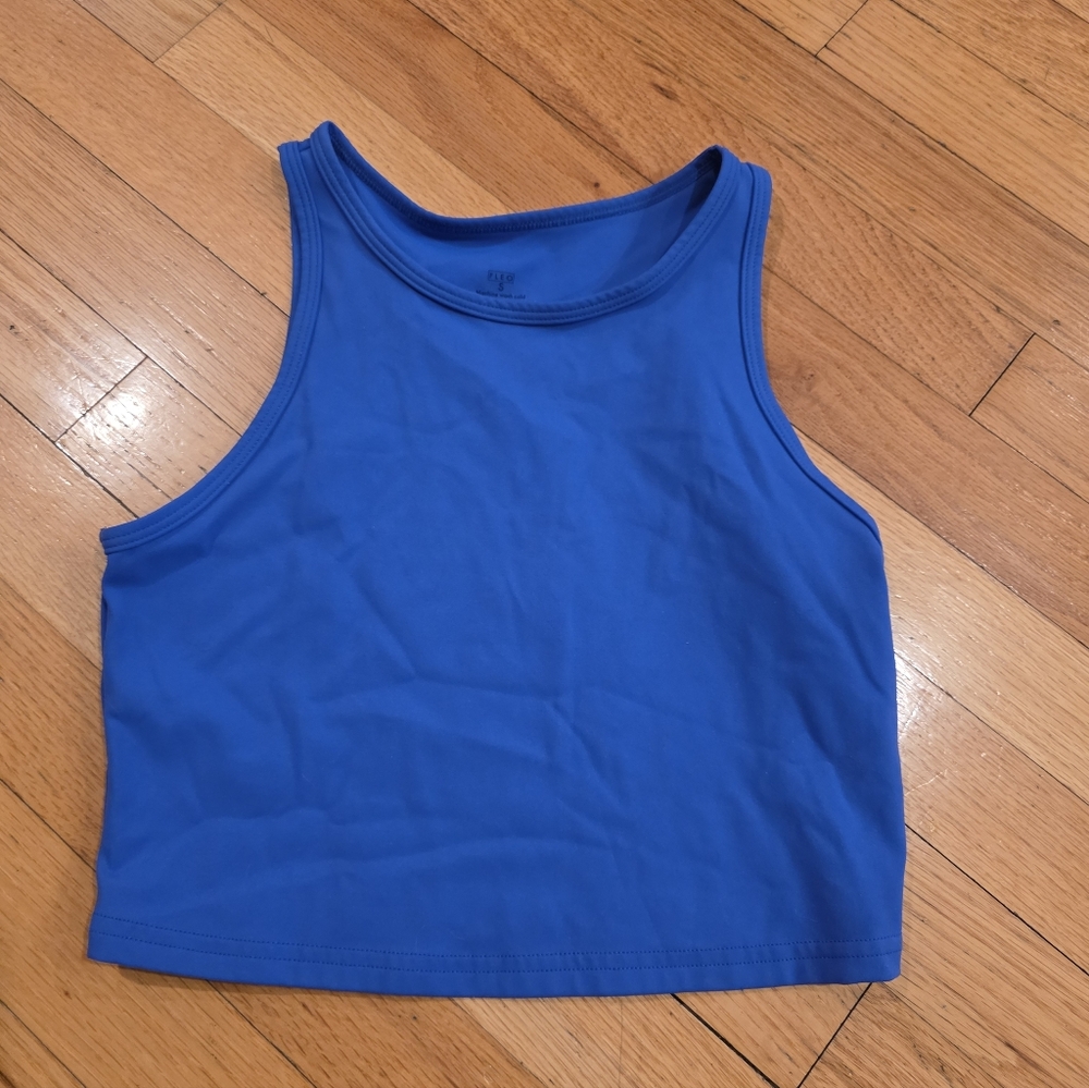 Fleo Workout Racerback Fitted Crop Top - Picture 1 of 3